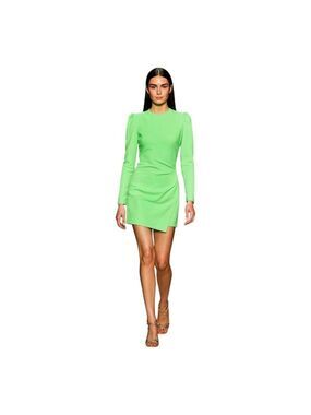 A.L.C. Lime Green Long Sleeve Asymmetrical Mini Dress Sizes 6, & 8